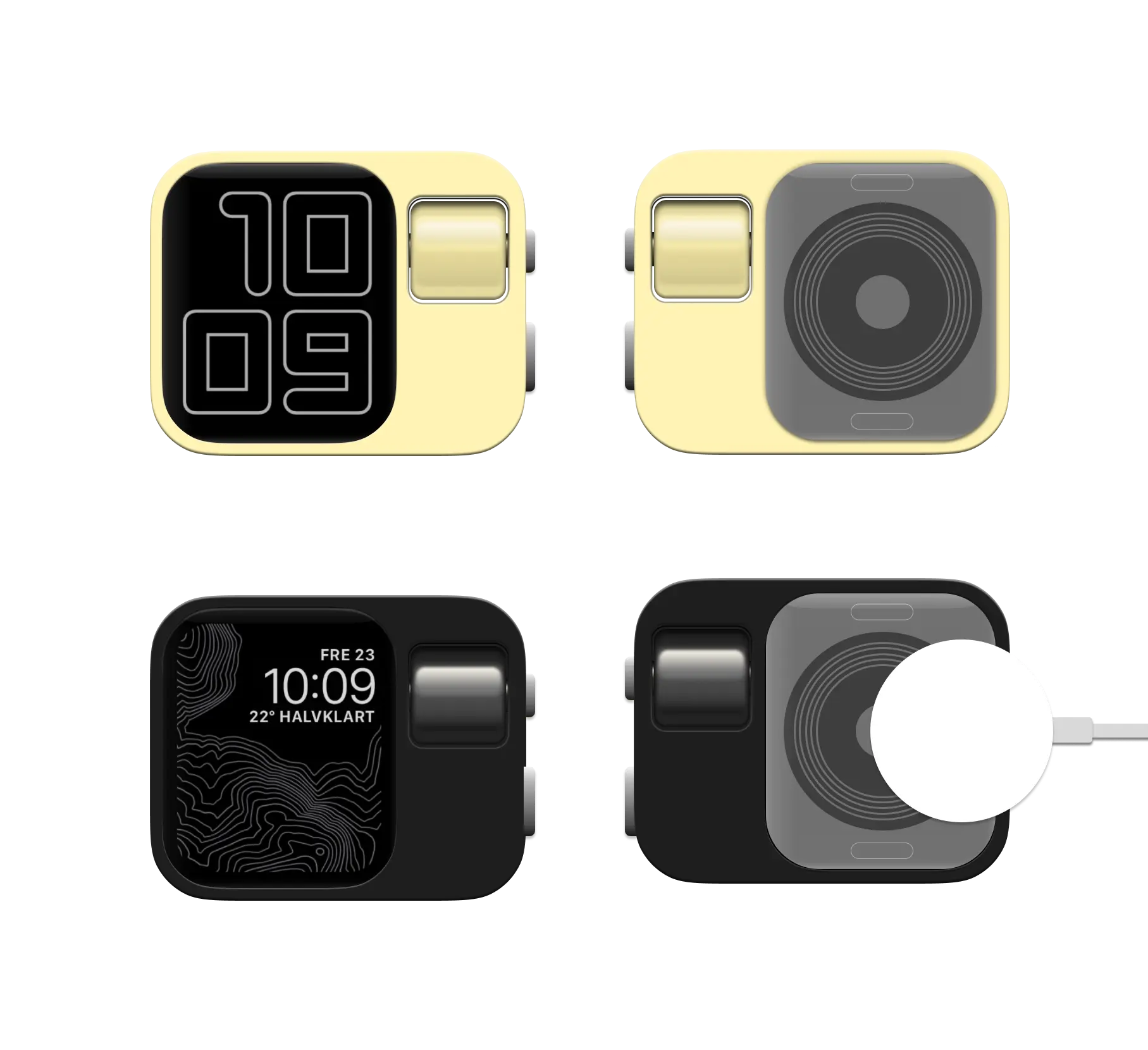 Cake Apple Watch Cases in Cream and Black